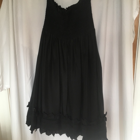 BCBG MaxAria Silk black strapless dress S - Picture 3 of 9